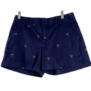 Jones and Company Navy Cotton Shorts w/ Cherries